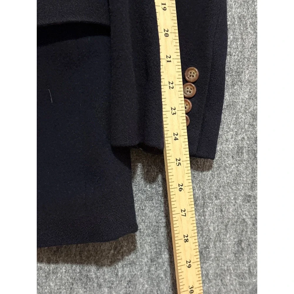 Chaps Ralph Lauren Navy Blue Camel Hair Blazer Sport Coat Made in USA Mens